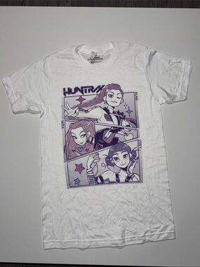Kpop Demon Hunters Tshirt Rumi Mira Zoey White Purple Blue YOUTH S
